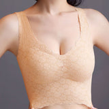 Plus Size Breathable Tank Top Push up Bra Side Smoothing
