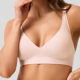 Seamless V-Neck Wireless Push Up Bra