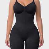 V-shaped Tummy Control Shapewear Zip-up Bodysuit