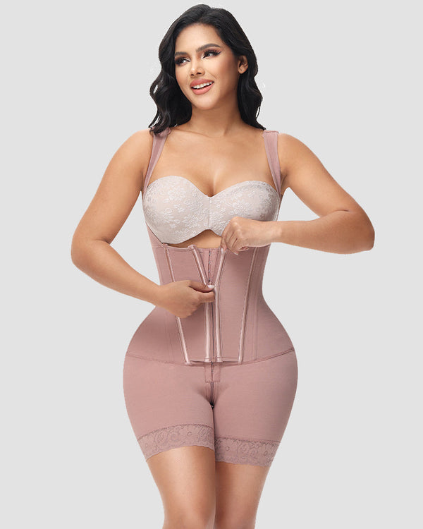 Sorelyne® High compression Front Zipper Mid Thigh Shapewear