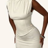 Corset Padded Sleeveless Dress Set