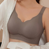 Thin Breathable Wire Free Double Lift Anti Sagging Minimizer Bra