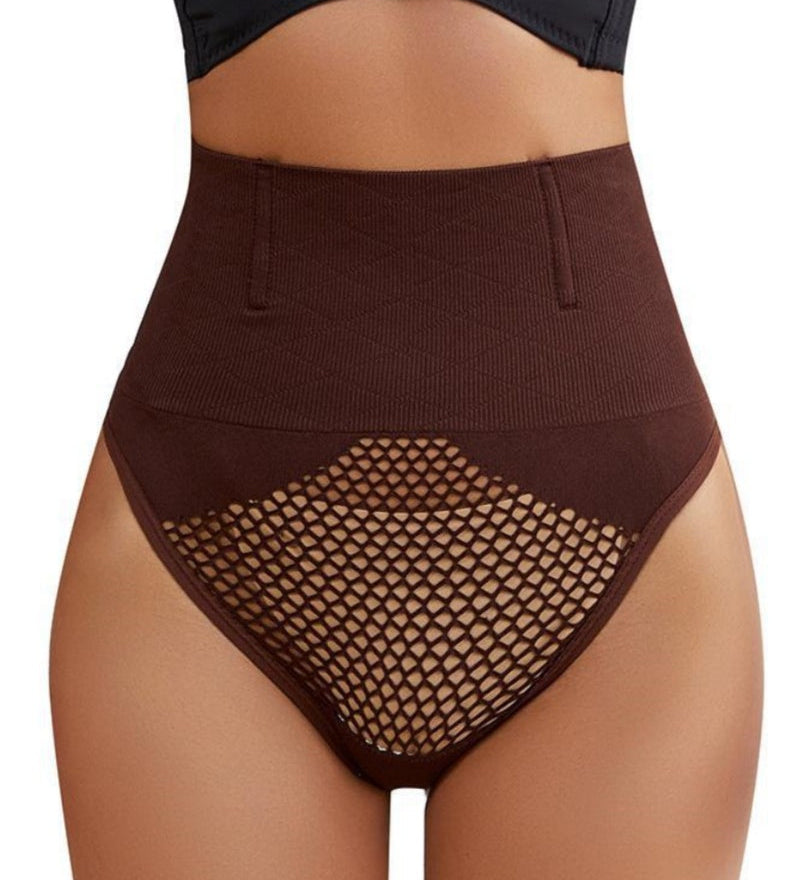 Hollow Thin High Waist Shapewear Tummy Shaping Thong