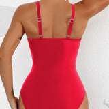 Sexy Deep V Mesh Backless One Piece Shapewear Swimsuit