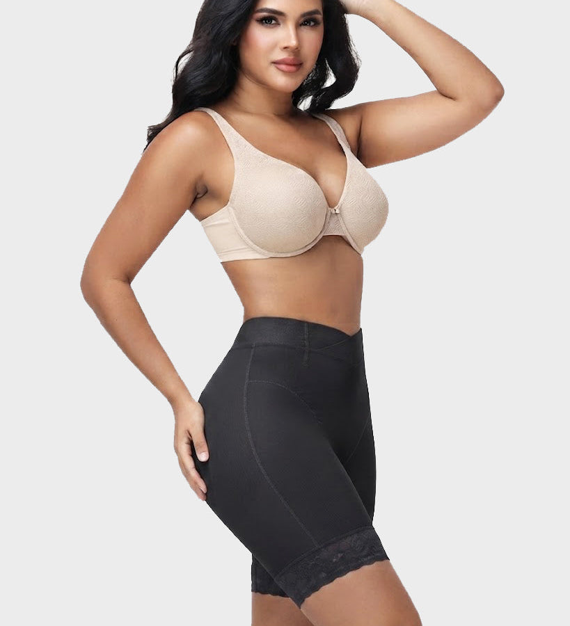 High Waist Seamless Mesh Butt Lifting Shaper Shorts