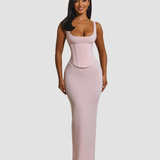 Hourglass Figure Body Shaper The Corset Maxi Dress Two-Piece Set