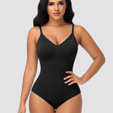 Seamless Deep Open Back  Adjustable Strap Tummy Control Thong Shapewear Bodysuit