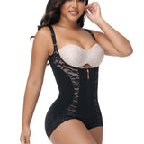 Sorelyne® Girdles Colombianas Open Bust Lace Patchwork Body Shaper