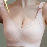 Front Buttoned Push up Wireless Bra Maternity Nursing Bra