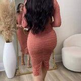Elegant Mesh Paneled Ruched Bodycon Midi Dress with Mock Neck