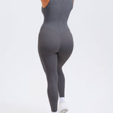 High Compression Front Zip SleevelessTummy Control Butt Lifting Shapewear Active Jumpsuit
