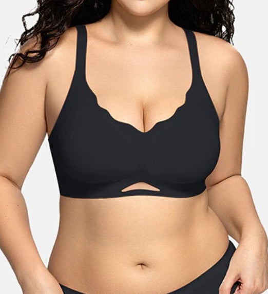 Women's Solid Seamless Breathable Wireless Push Up Bra