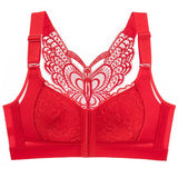 Front Closure Minimizer Butterfly Backless Bra Adjustable Wireless Comfort Bra