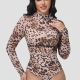 Sorelyne® Leopard Thong Tummy Tuck Shapewear Bodysuit