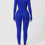Long Sleeve Thumb Hole Tummy Control Shapewear  Jumpsuit