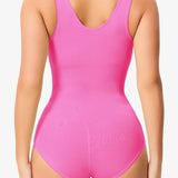 Women's Seamless Round Neck Tummy Control Briefs Bodysuit
