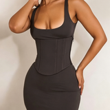 Hourglass Figure Body Shaper The Corset Maxi Dress Two-Piece Set