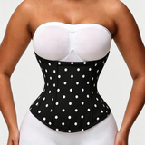 Polka Dot Lace-Up Back Hourglass Waist Corset