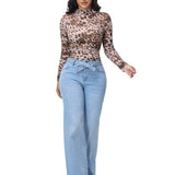 Sorelyne® Leopard Thong Tummy Tuck Shapewear Bodysuit