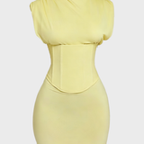 Corset Padded Sleeveless Dress Set