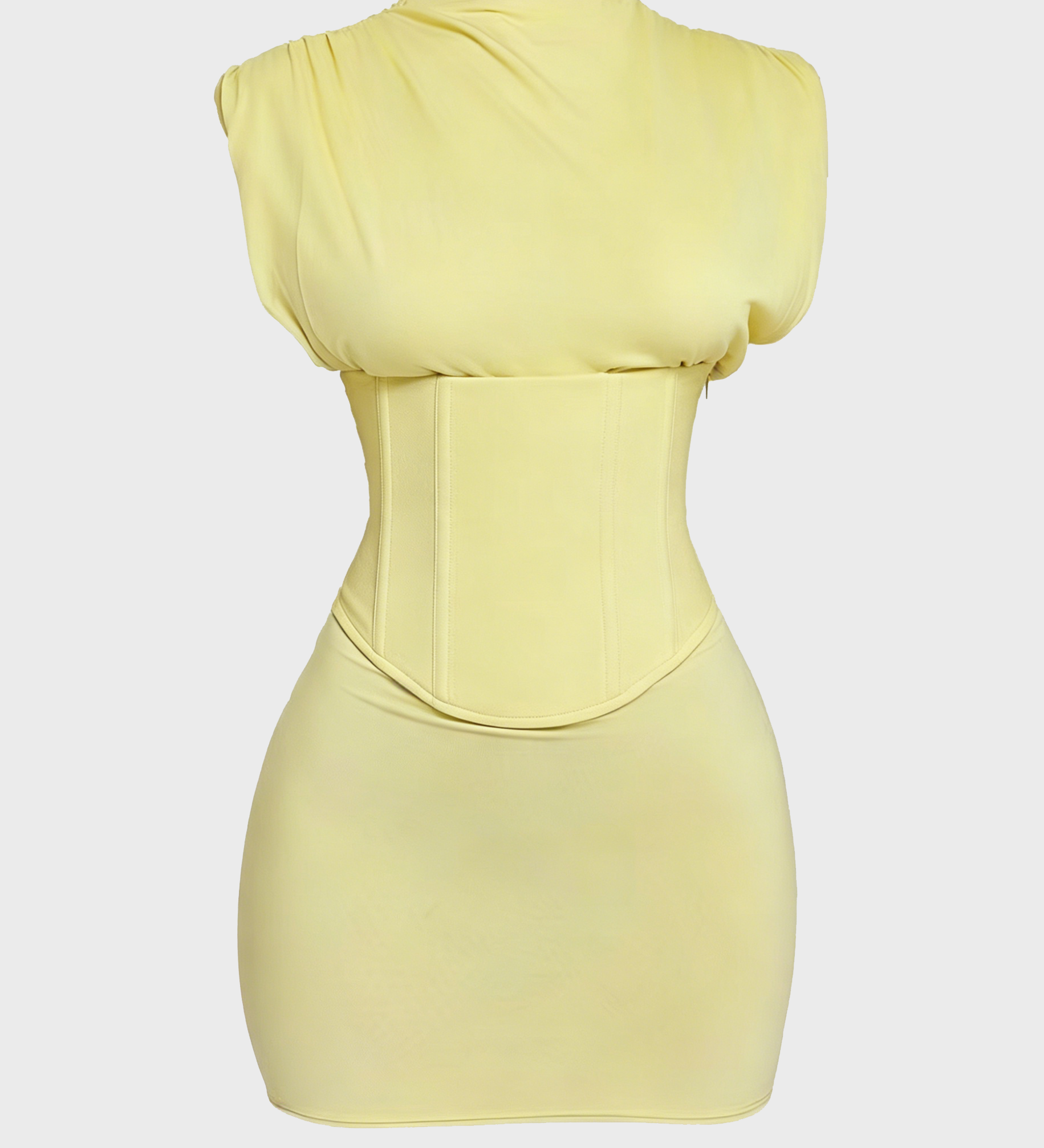 Corset Padded Sleeveless Dress Set