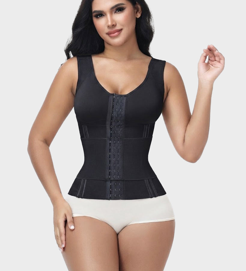 Double Compression Girdle Vest Tummy Control Bust Support Waist Trainer