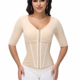 Sorelyne® Girdles Colombianas High Compression Half Sleeves V Neck Waist Trainer