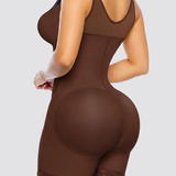 High Compression V-shaped Waist Belt Tummy Control Zipper Full Body Shapewear