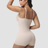 Sorelyne® Lace Trim Deep V Mid-Thigh Bodysuit Shaper