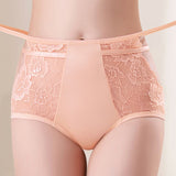 Sexy Ice Silk Lace High Waist Tummy Control Panties