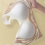 Contrasting Colors Seamless Wire Free Push Up Sleep Bra