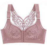 Front Closure Minimizer Butterfly Backless Bra Adjustable Wireless Comfort Bra