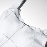 Square Neck Adjustable Strap Corsety Seamed Zipper Tank