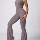 Sleeveless Butt Lifting Flare Jumpsuit
