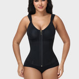 Double Compression Wide Adjustable Strap Waist Trainer Zipper Shaping Vest