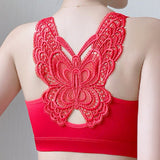 Front Closure Minimizer Butterfly Backless Bra Adjustable Wireless Comfort Bra