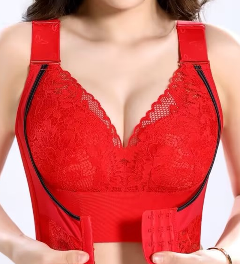 Women's Large Size Front Clasp Push Up Shaping Bra