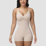 Sorelyne® Lace Trim Deep V Mid-Thigh Bodysuit Shaper