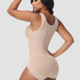 Double-Layer PowerMesh Hourglass Tummy Sculpt Zipper Bodysuit With Bra