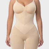 V-shaped Tummy Control Shapewear Zip-up Bodysuit