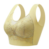 Ice Silk Thin Lace Mesh Panel Plus Size Seamless Vest Bra