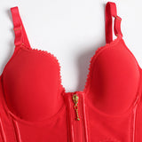 Sorelyne® Girdles Colombianas Love Pattern Corset Top Zipper Waist Trainer