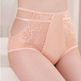 Sexy Ice Silk Lace High Waist Tummy Control Panties