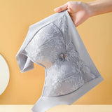 Ice Silk Thin Lace Mesh Panel Plus Size Seamless Vest Bra