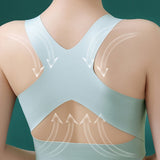 Seamless Front Buckle Push up Wireless Bra Correcting Hunchback