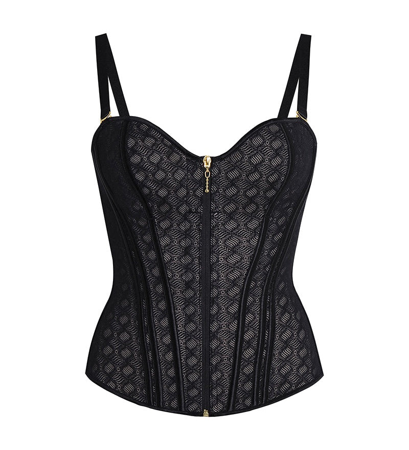 Sorelyne® Girdles Colombianas Leopard Print Zip Up Corset Top