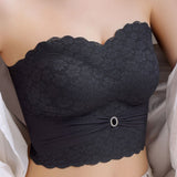 Sexy Push up Non Slip Wire Free Bra with Removable Shoulder Strap