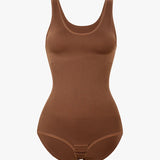 Women's Seamless Round Neck Tummy Control Briefs Bodysuit
