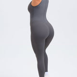 High Compression Front Zip SleevelessTummy Control Butt Lifting Shapewear Active Jumpsuit