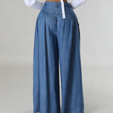 Trendy Casual High Waisted Wide Leg Jeans for Women